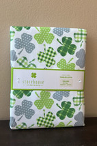 Storehouse St Patrick’s Day Green White 3 Leaf Clover Tablecloth 60”x84”... - $34.95