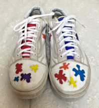 Vans Hand Painted Sneakers Size 9 - $24.40