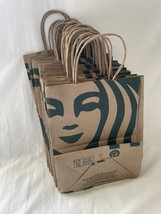 Starbucks 19 Recycled Brown Paper Bags with Handles - e1104 - $7.92