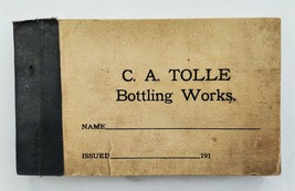 1910 Antique Tolle Bottling Works Litchfield Il Receipt Book - £70.02 GBP