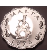 Rare Cameo Proof Malta 1978 5 Mils~Earthen lampstand~Only 3,244 Minted~F... - £12.01 GBP