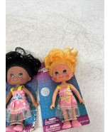 Fashion Dolls Poupee Mode African American &amp; White Doll Set Of Two 6.25&quot; - £7.78 GBP