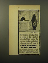 1960 Simon and Schuster Book Ad - Black Maria by Charles Addams - £11.20 GBP