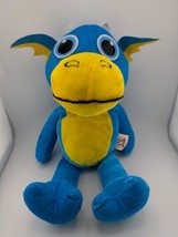 Peek-A-Boo Dragon Plush Toy Blue Yellow Stuffed Animal 10&quot; Big Eyes Squi... - $212.71 MXN