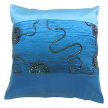 KN279 blue Cushion cover flower Rhinestones Throw Pillow Decoration Case - $8.99