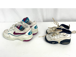 VTG 2 Pair Nike Kid Sneakers Shoes Toddler Sz 3 Girls Size 9 Rare Air Max 1995 - £71.22 GBP