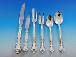 Alencon Lace by Gorham Sterling Silver Flatware Set for 12 Service 77 pieces - £3,666.56 GBP