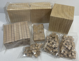Base Ten Wooden Blocks, Student Set 403 pcs. Thousand, Hundreds, Tens &amp; ... - £51.13 GBP