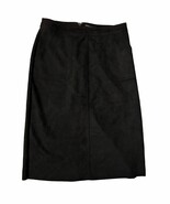 Catherine Malandrino Faux Leather Retro 70s Black Skirt with Pockets Size 8 - $554.08 MXN