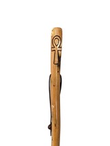 Carving of Ankh Cross Walking Stick, 2D Ankh Cross Hicking stick,  Hand-... - £51.08 GBP