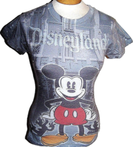 Disneyland Parks Resort Mickey Mouse Castle Rhinestone Crystal T Shirt S Small - £47.17 GBP