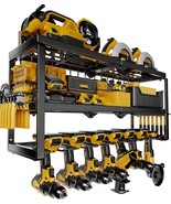 Power Tool Organizer 7 Drill Holder Heavy Duty Metal Shelf Utility Rack ... - $34.64