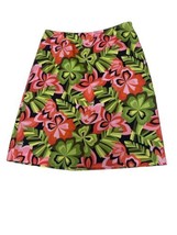 Talbots Floral Knee Skirt Sz 4 Tropical Print Side Zipper All Over Flowers - £14.94 GBP