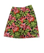 Talbots Floral Knee Skirt Sz 4 Tropical Print Side Zipper All Over Flowers - $19.00