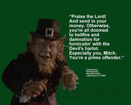 Leprechaun &quot;Praise The Lord! And Send In Your...&quot; Quote Photo Various Sizes - £3.87 GBP+