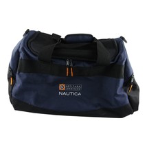 Vtg 00’s Nautica Latitude Longitude Large Blue Duffel Duffle Travel Gym Bag 90’s - $48.37