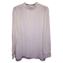 Boss Mock-Neck Long-Sleeve Top In Polyester Women White Size 42 - £74.22 GBP