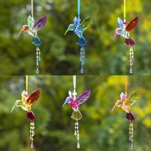 Hanging Five Tone Acrylic Hummingbird Ornaments in 6 Assorted Colors (Set of 6 ( - £91.35 GBP