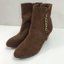 Comfortview Charlie Brown Faux Suede Leather Ankle BOOTIE Boots Sz 9 W C... - $49.99