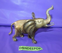 Brass Elephant Metal Animal Figurine Decor - £23.25 GBP