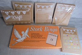 Baby Shower Kraft Games Baby and Stork Bingo Emoji Pictionary Word Scramble - £8.23 GBP