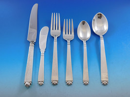 Oak Leaf by Old Newbury Crafters Sterling Silver Flatware Set 77 Pieces - £9,072.45 GBP