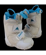 Kids Snowboard Boots Burton Mini Grom White Blue Size 7c Snowboarding - €43,85 EUR