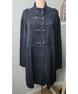 Style & Co Woman 3X Blue Military Style Peplum Sweater Plus Coat  - $27.96