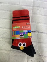 Bombas Sesame Street Elmo Socks 1 Pair Black Red Unisex Size Medium - £11.04 GBP