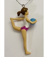 Midwest Ornament Young Girl Gymnast with Ball Resin Christmas Pink 3.5 in - $8.70