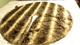 Christmas Rustic Woodland Faux Fur brown/tan TREE SKIRT    54&quot; - €17,37 EUR
