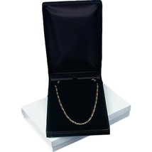 Necklace Gift Box Black Faux Leather 4 3/4&quot;  (Only 1 Box) - £8.00 GBP