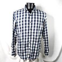 Men&#39;s Shirt American Rag Long Sleeve Shirt Blue Checker XL - £11.34 GBP