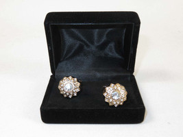 Men J.Valintin Cufflinks With Bold Stones Plated Gold Vito Rofolo V45-2 image 2