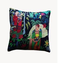 INDACORIFIE ndian Decorative Pillows Kantha Cushion Cover 16x16 Pillow Cover Cus - £11.98 GBP