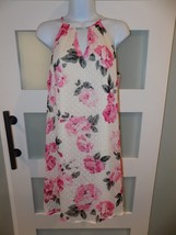 Candies Rose Print Halter Swing Dress Size M Women&#39;s NEW - £28.00 GBP