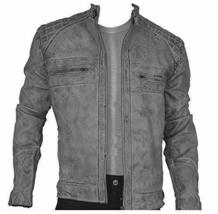 Men&#39;s Antique Distressed Real Lambskin Leather Jacket - $169.99