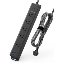 10 Ft Power Strip Surge Protector With Usb C Ports, 5 Outlets 3 Usb Port... - $42.99