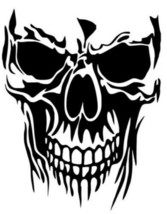 2x Skull Vinyl Decal Sticker Different colors &amp; size for Cars/Bikes/Windows - £3.51 GBP+