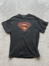 Vintage 2000s Superman Shirt Size Medium Black - $14.85
