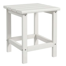 Outsunny Adirondack Side Table - Outdoor HDPE Weather Resistant White - $1,312.84 MXN