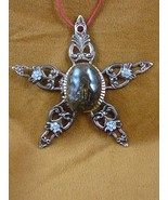 (PP4-13) Real MOOSE POOP doo poo PENDANT brass filigree star Christmas O... - €29,71 EUR
