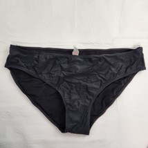 Bikini Bottoms Solid Black Women&#39;s 2XL - $12.87