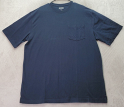 Duluth Trading Co Longtail T Shirt Men Large Black Cotton Short Sleeve Crew Neck - £14.52 GBP