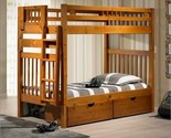 Donco Kids 200-TTSH Tall Mission Stairway Bunk Bed, Twin/Twin, Honey - $926.99