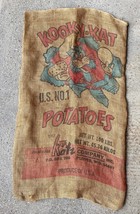 Kooky Kat Burlap Potatoes Sack Bag 100lbs Vintage Plover Wisconsin  Vintage - £46.70 GBP