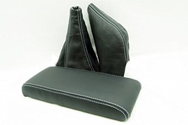 Fits 1986-1992 Toyota Supra MK3 Real Black Leather Console Lid Armrest Cover &amp; B - £39.69 GBP