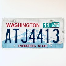 2018 United States Washington Evergreen State Passenger License Plate ATJ4413 - £13.01 GBP