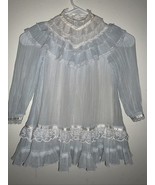 Vintage Gunne Sax Jeunes Filles Blue Lace Trim Girls Dress Sz 4 - €43,30 EUR