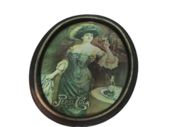 Vintage Pepsi Cola Oval Tin Serving Tray Victorian Lady 14.5&quot;T x 12&quot;W - £9.44 GBP